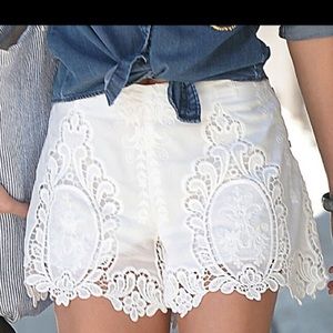 Anthropologie white shorts